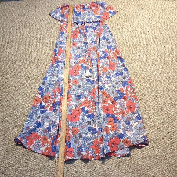 Japna Maxi Dress Womens XS Floral Boho Peasant Empire Waist Off Shoulder - Picture 2 of 8